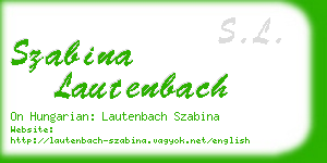szabina lautenbach business card